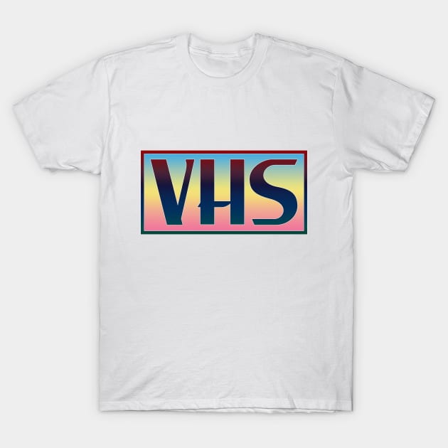 Retro 80s Styled VHS Logo T-Shirt by DankFutura